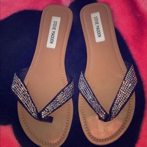 Steve Madden black rhinestone sandals
